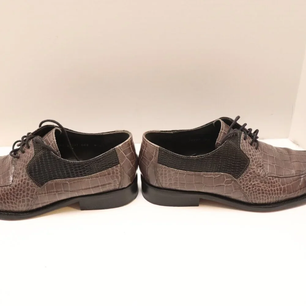 Stacy Adams Men's Dress Oxford Shoes‎ Gator Print on Leather Size 9M